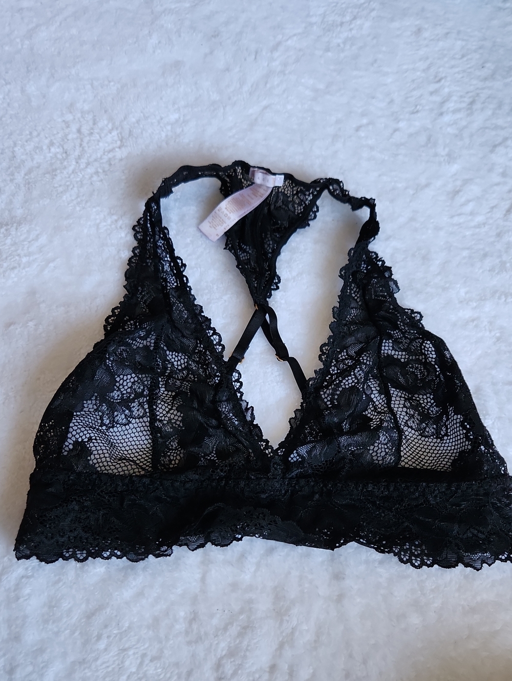 Savage Lace Racerback Bralette - Black M